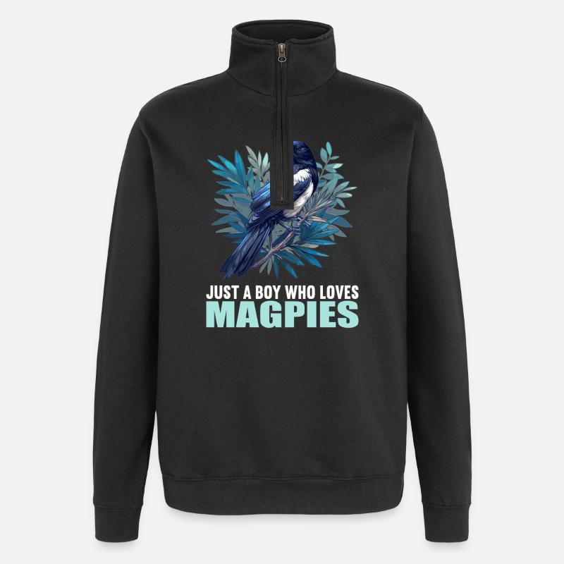 Magpies Magpie - Quarter-Zip Sweatshirt - black