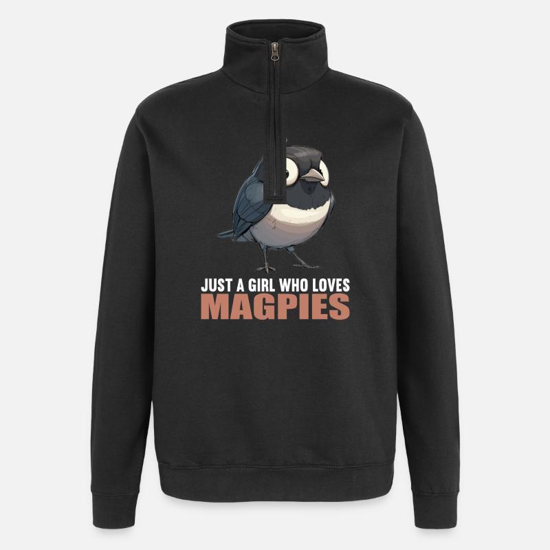 Magpies Magpie - Quarter-Zip Sweatshirt - black