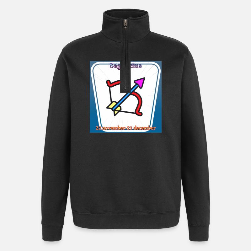 Sagittarius - Quarter-Zip Sweatshirt - black