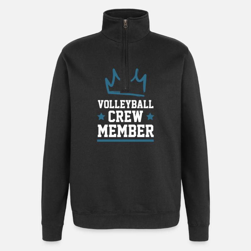 Volleyball Crew - Quarter-Zip Sweatshirt - black