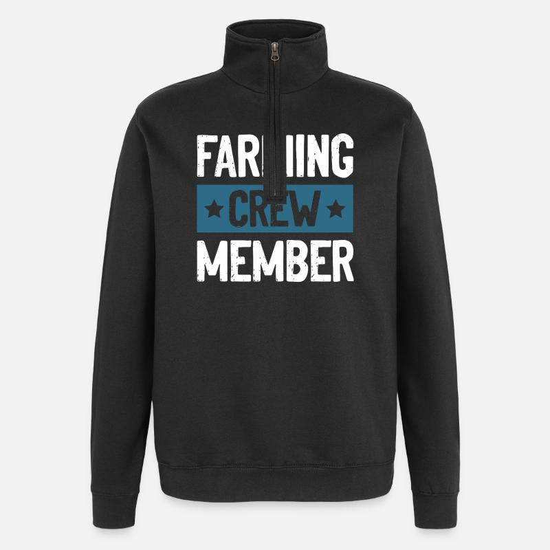 Équipe d’agriculteurs - Sweat à zip 1/4 - noir