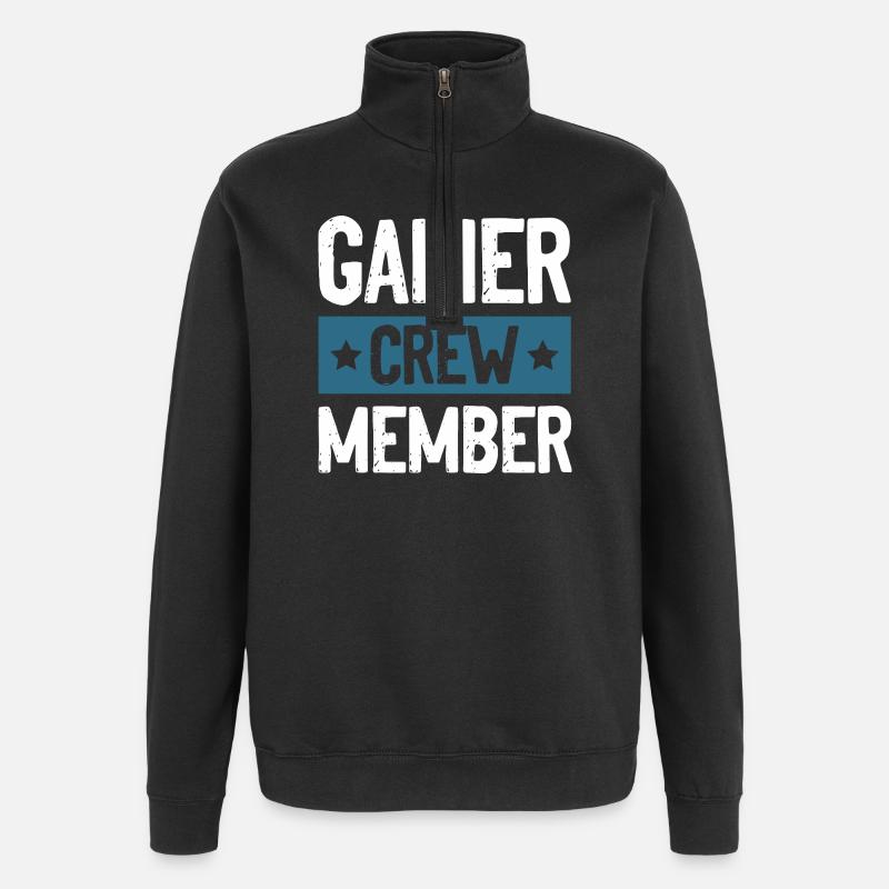 Gamer Crew - Quarter-Zip Sweatshirt - black