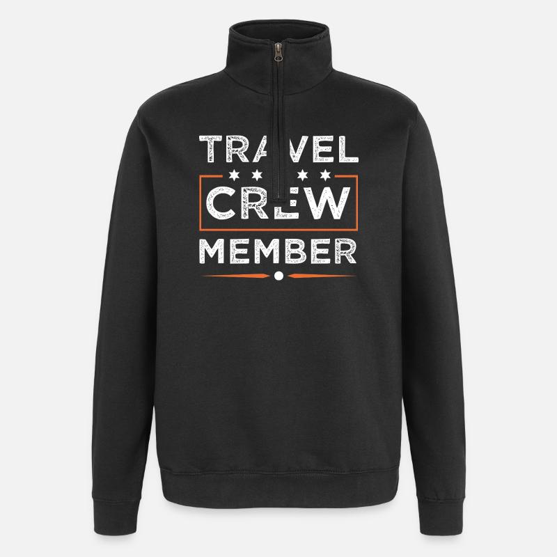 Équipe de voyage - Sweat à zip 1/4 - noir