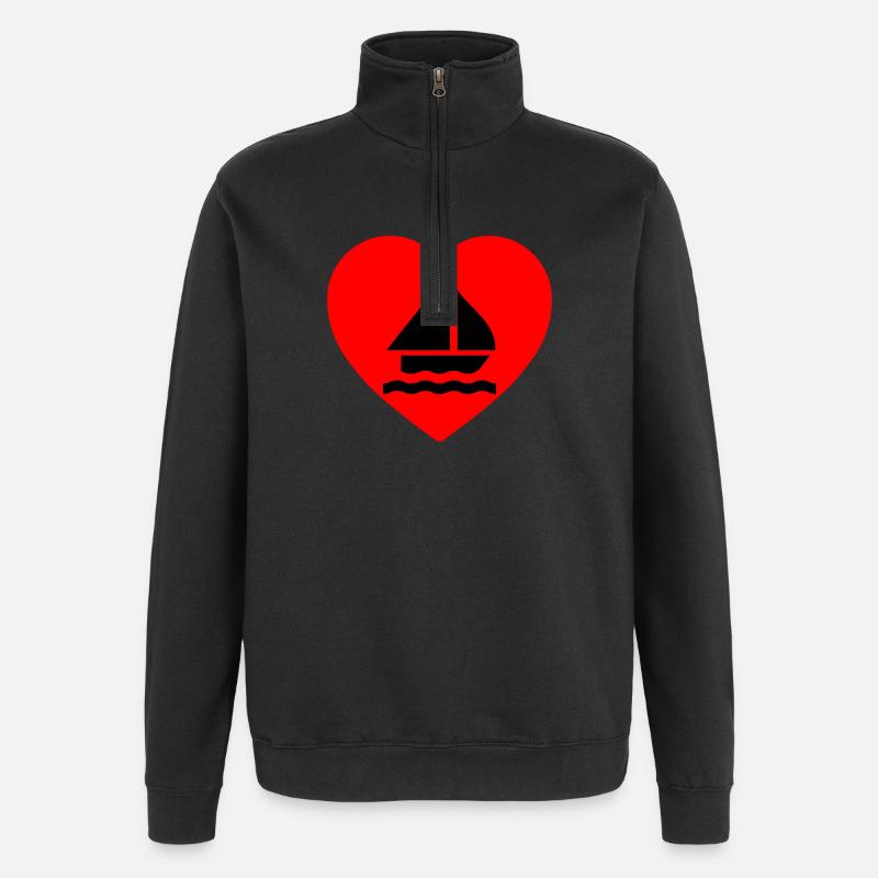 Sail - Quarter-Zip Sweatshirt - black