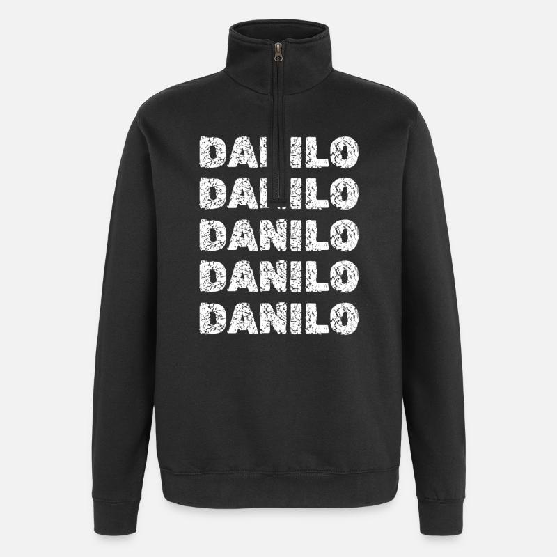 Danilo comme nom - Sweat à zip 1/4 - noir