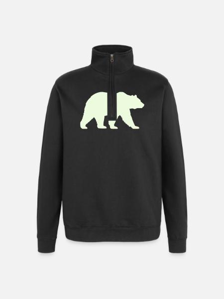 grizzly_baer- - Quarter-Zip Sweatshirt - black