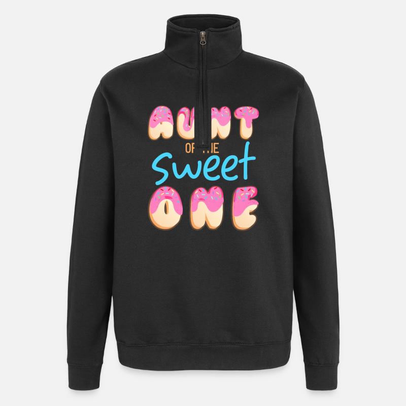 Tante des Süßen - Quarter-Zip-Sweatshirt - Schwarz