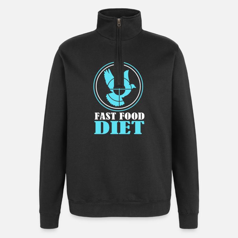 Taube Taubenjagd Jagd Jäger - Quarter-Zip-Sweatshirt - Schwarz