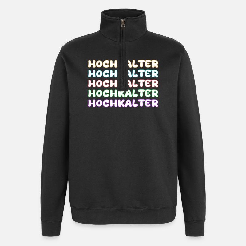 Bergsteigen Hochkalter - Quarter-Zip-Sweatshirt - Schwarz