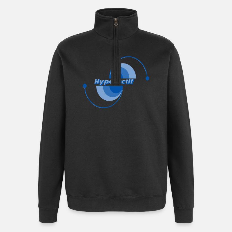 Hyperaktiv - Quarter-Zip-Sweatshirt - Schwarz