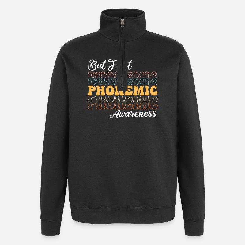 Phonemic Awareness First - Quarter-Zip Sweatshirt - black
