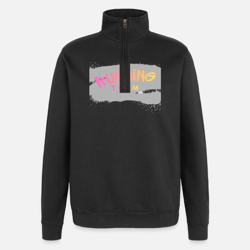 Équipe de course - Sweat à zip 1/4 - noir