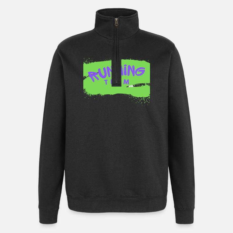 Équipe de course - Sweat à zip 1/4 - noir