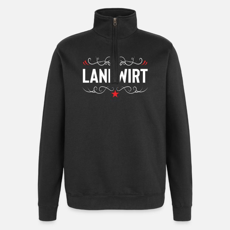 Landwirt Beruf - Quarter-Zip-Sweatshirt - Schwarz