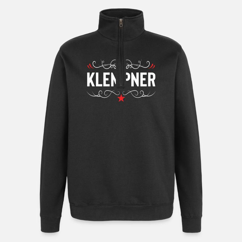 Klempner Beruf - Quarter-Zip-Sweatshirt - Schwarz