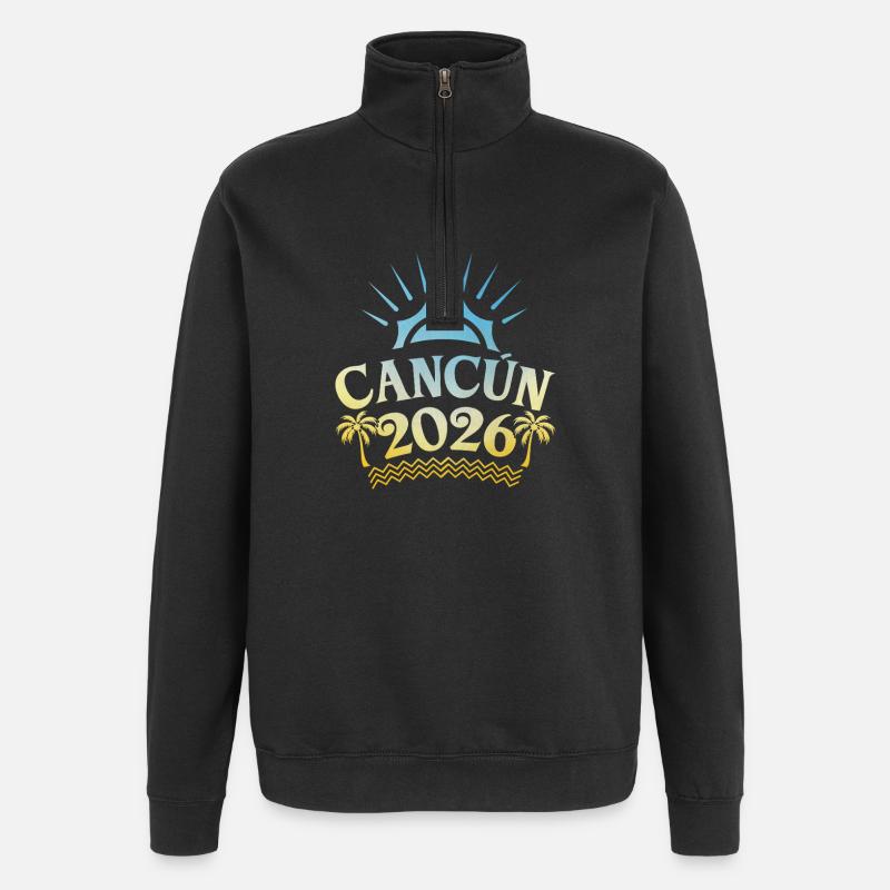 Cancun 2026 Bunt - Quarter-Zip-Sweatshirt - Schwarz