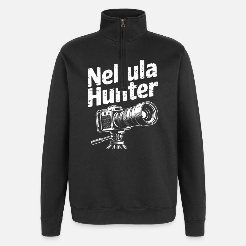 Nebula Hunter Camera Design - Quarter-Zip Sweatshirt - black