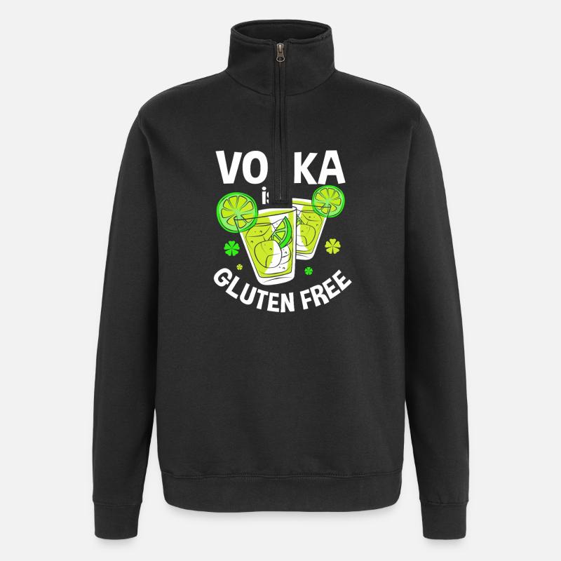 Sans gluten - Sweat à zip 1/4 - noir