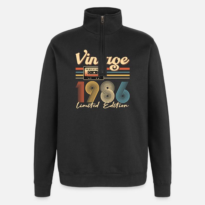 40-jähriges Jubiläum - Quarter-Zip-Sweatshirt - Schwarz