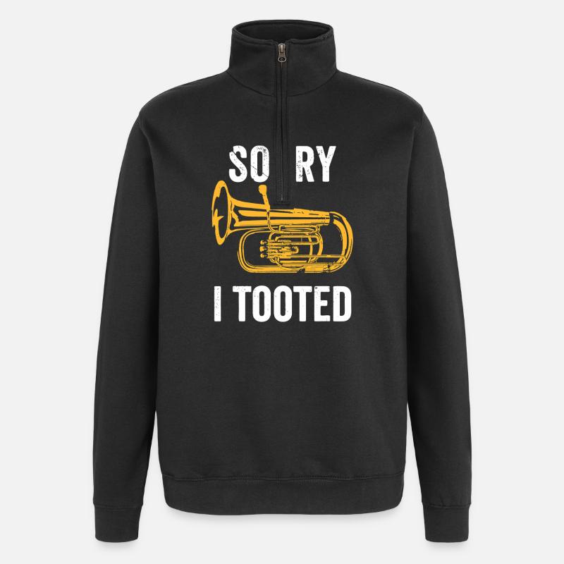 Désolé d’avoir sonné trompette - Sweat à zip 1/4 - noir