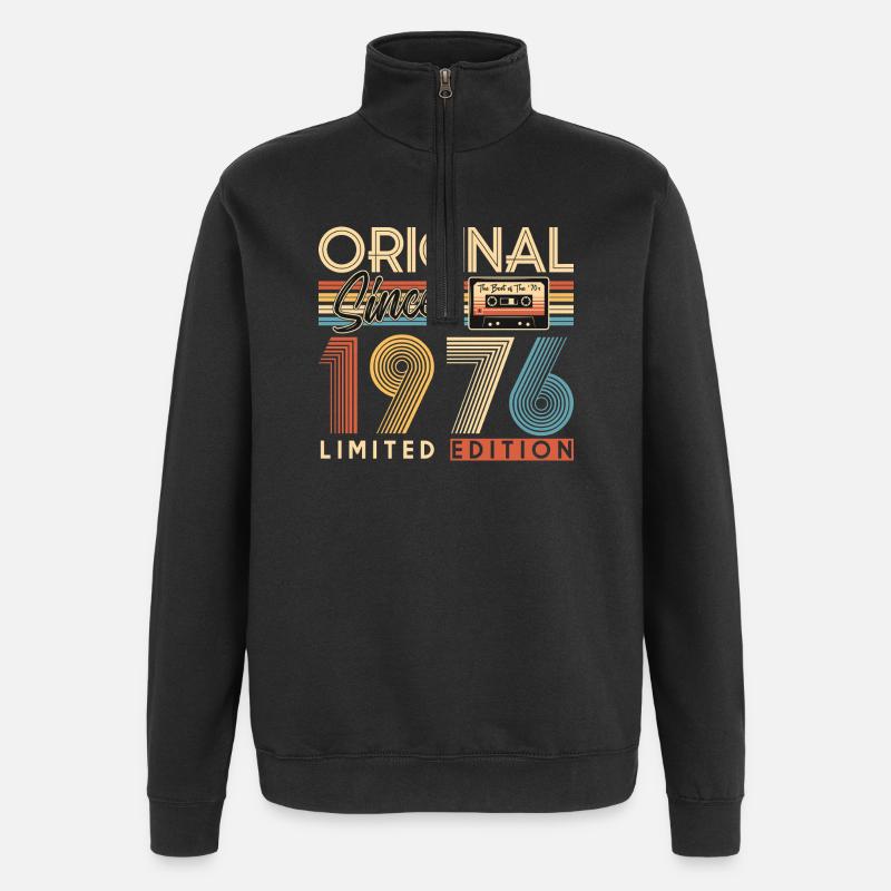 50e anniversaire, 50 ans - Sweat à zip 1/4 - noir