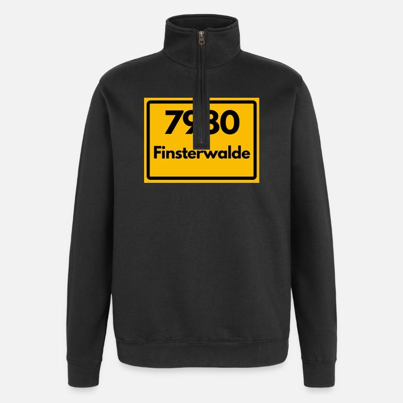 ALTE POSTLEITZAHL PLZ 7980 FINSTERWALDE SACHSEN - Quarter-Zip-Sweatshirt - Schwarz