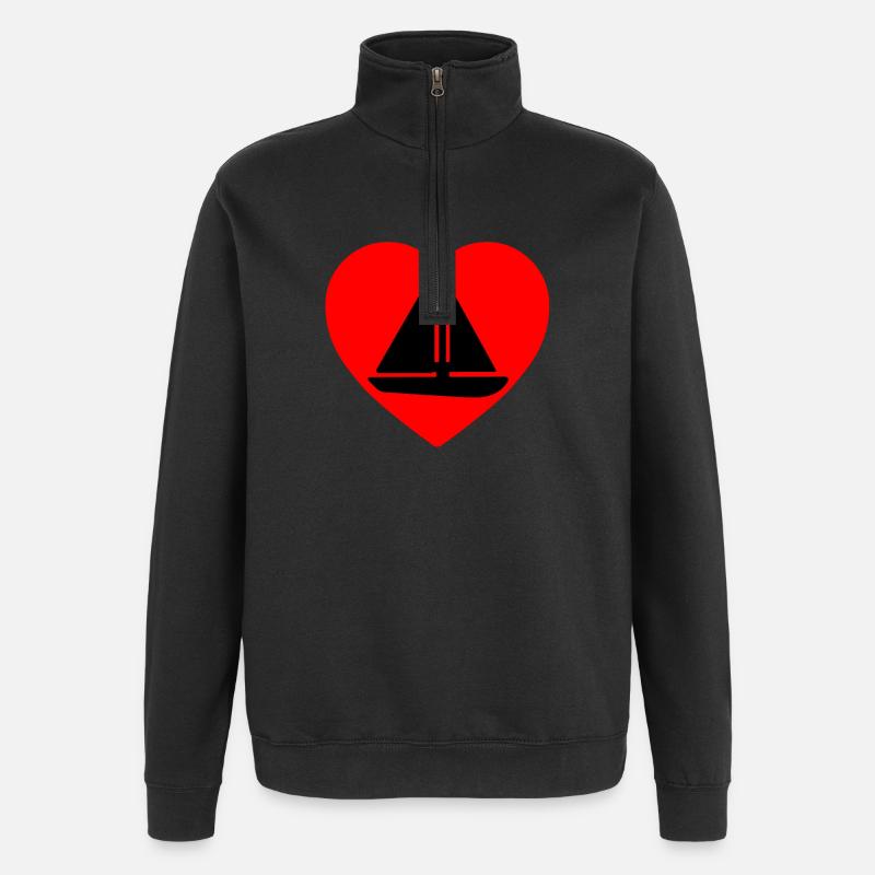 Voile - Sweat à zip 1/4 - noir