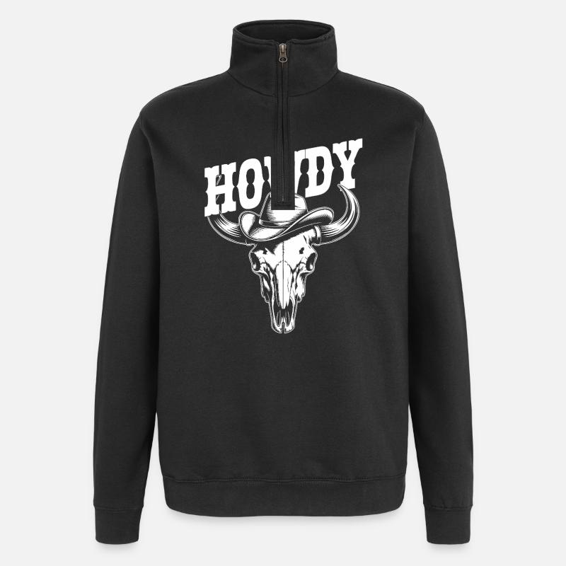 Salut western - Sweat à zip 1/4 - noir