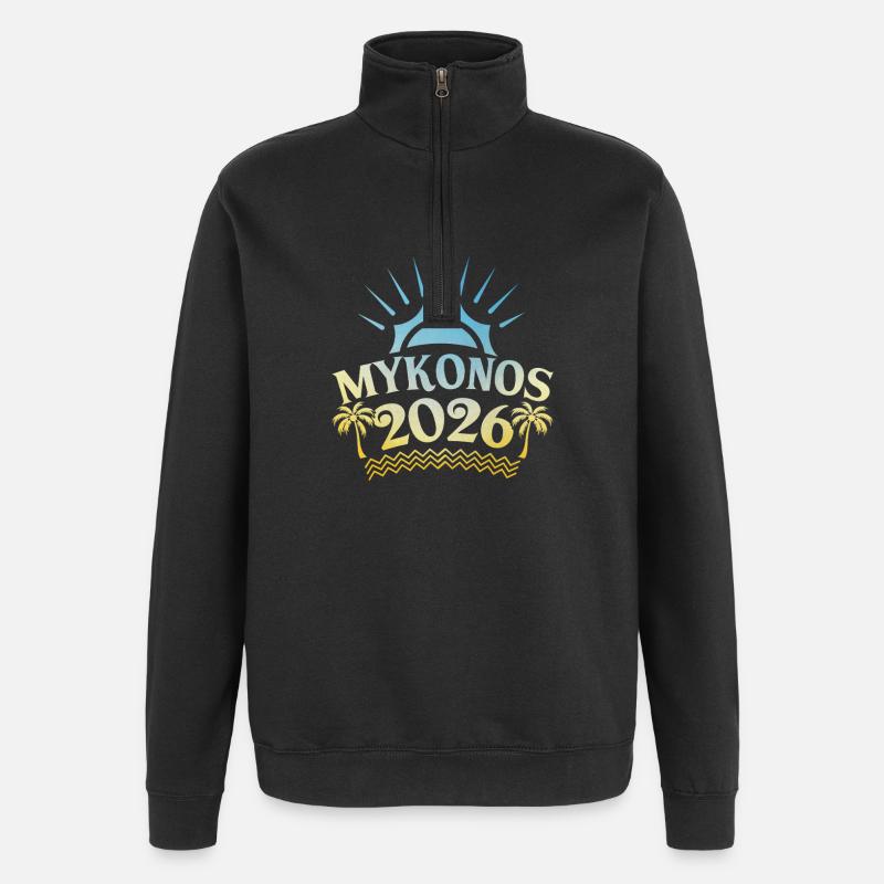 Mykonos 2026 Bunt - Quarter-Zip-Sweatshirt - Schwarz