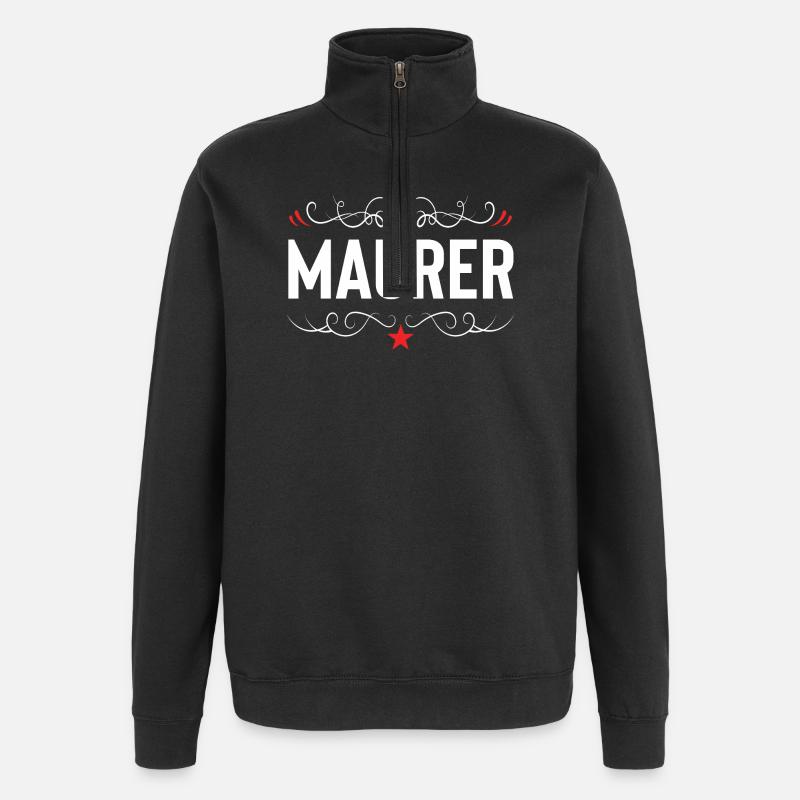 Bricklayer profession - Quarter-Zip Sweatshirt - black
