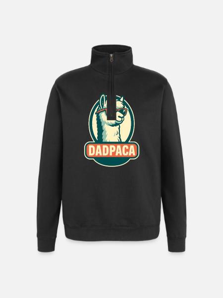 Dadpaca No Probllama - Quarter-Zip Sweatshirt - black