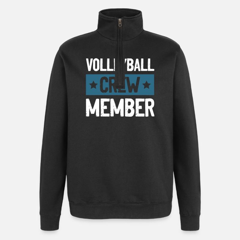 Volleyball Crew - Quarter-Zip Sweatshirt - black