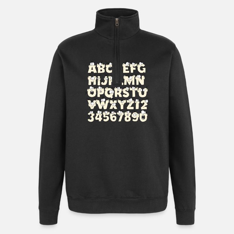 ABC - Sweat à zip 1/4 - noir
