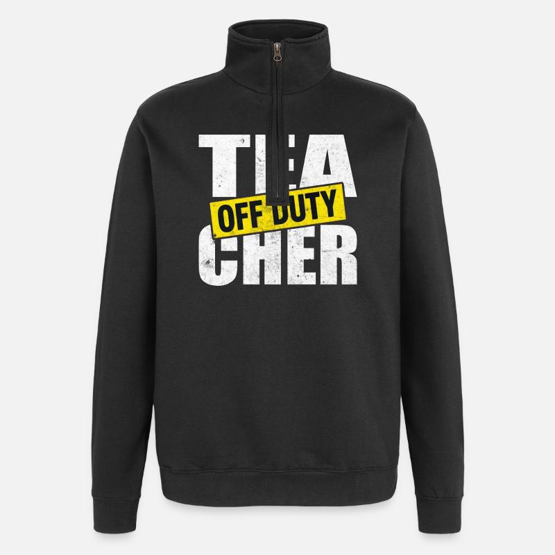 Silence du professeur - Sweat à zip 1/4 - noir