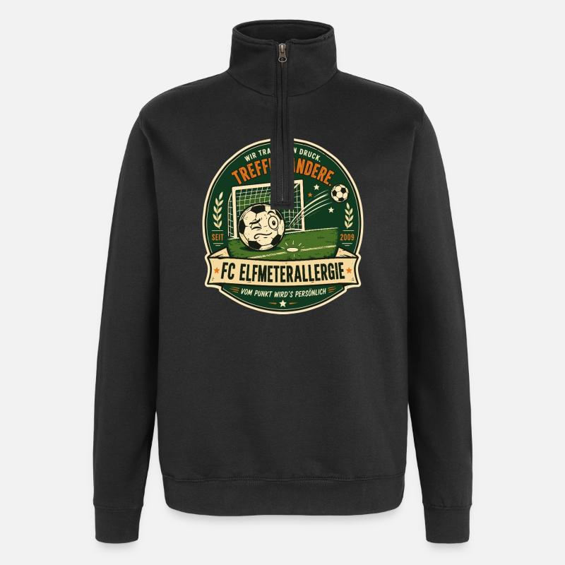 FC Elfmeterallergie - Quarter-Zip-Sweatshirt - Schwarz