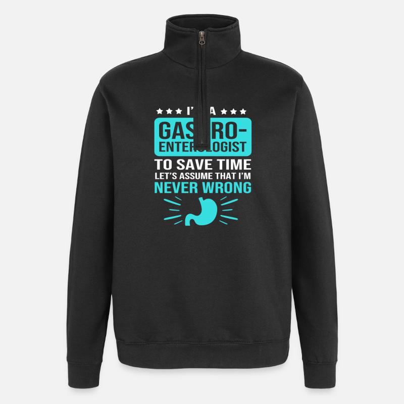 Gastroenterologie - Quarter-Zip-Sweatshirt - Schwarz