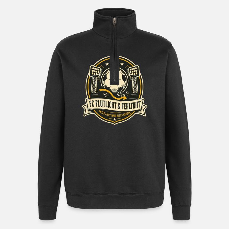 FC Flutlicht & Fehltritt - Quarter-Zip-Sweatshirt - Schwarz