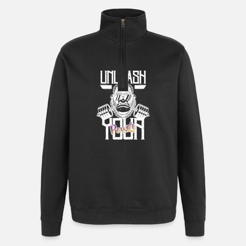 Entfessle Kraft auf der Bühne - Quarter-Zip-Sweatshirt - Schwarz