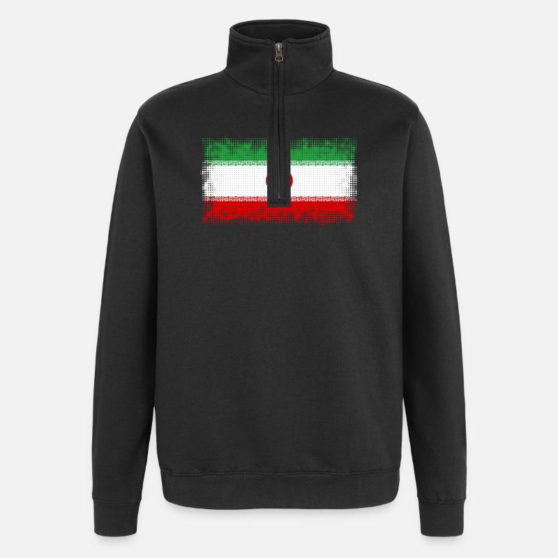 Iran als Land - Quarter-Zip-Sweatshirt - Schwarz