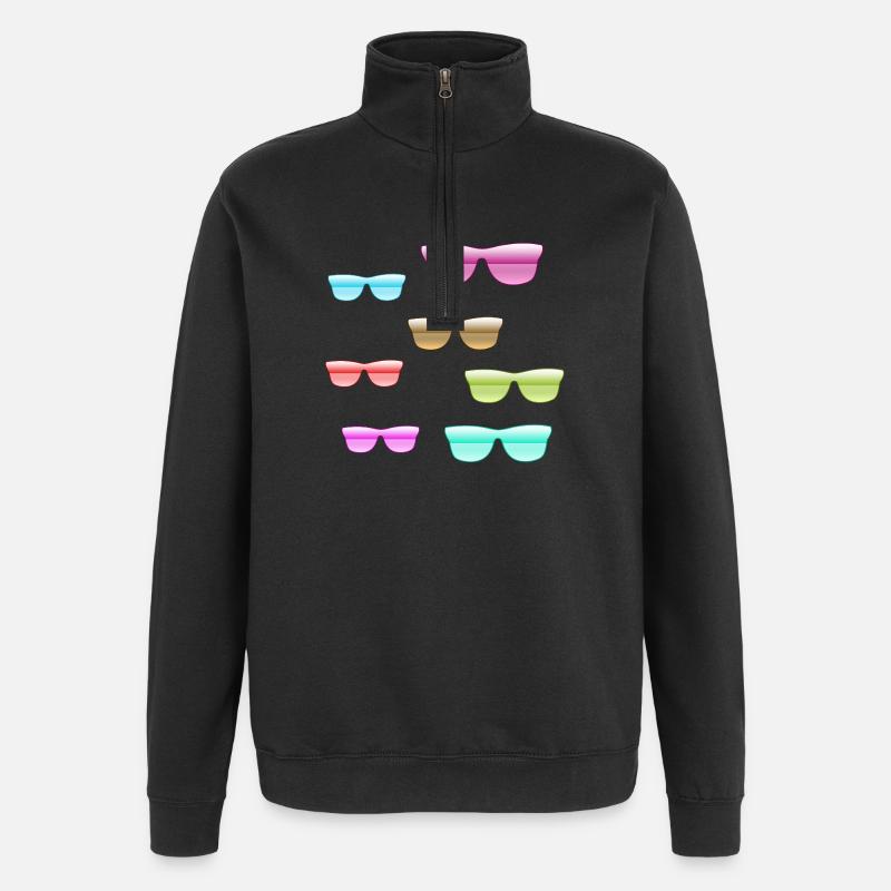 Sonnenrillen - Quarter-Zip-Sweatshirt - Schwarz