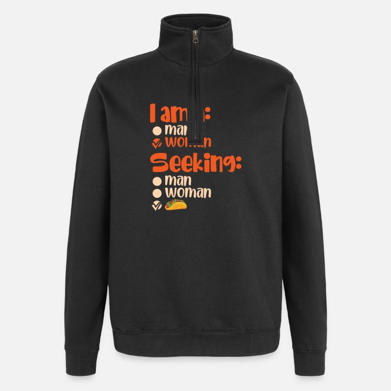 Taco Vater Mann Herren - Quarter-Zip-Sweatshirt - Schwarz