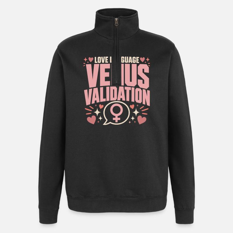 Venus-zeichen Venus-astrologie - Quarter-Zip-Sweatshirt - Schwarz