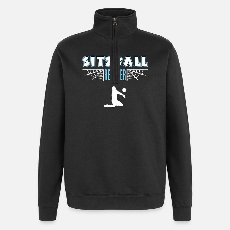 Sitzball Sitzballer Rentner Rente Ruhestand - Quarter-Zip-Sweatshirt - Schwarz
