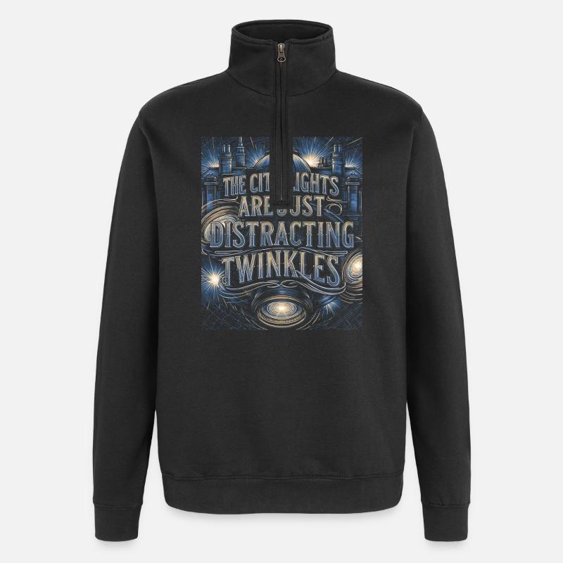 Celestial Constellation Astrology Gift - Quarter-Zip Sweatshirt - black