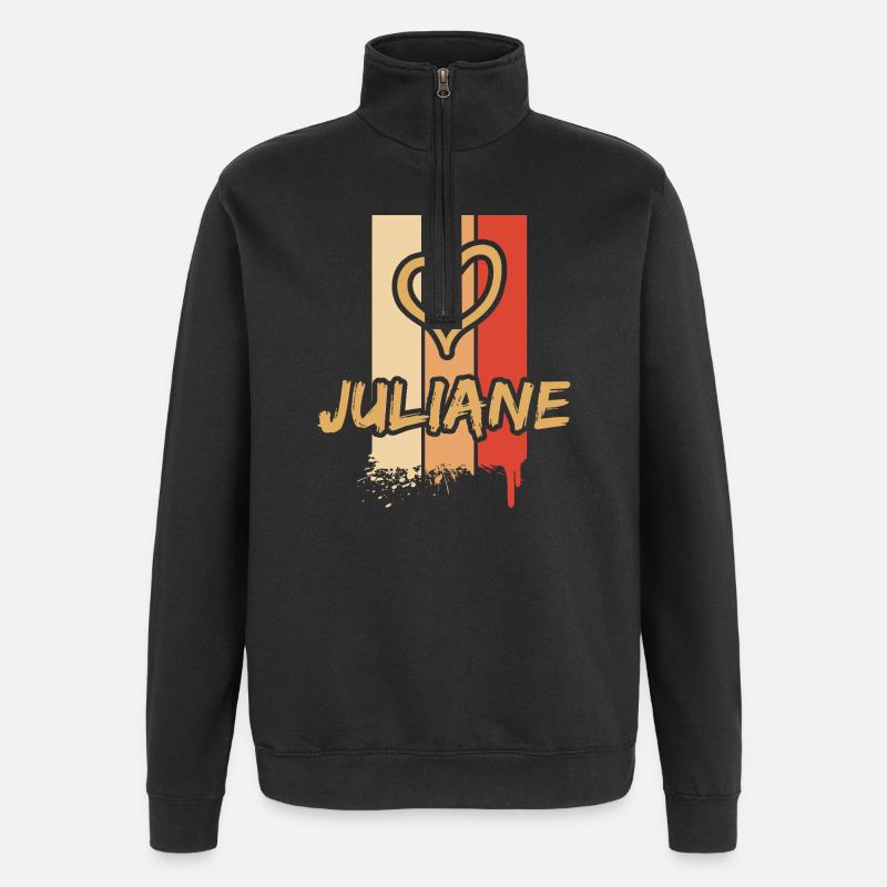Geschenkidee Juliane - Quarter-Zip-Sweatshirt - Schwarz