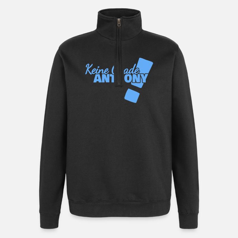 Saying Anthony - Quarter-Zip Sweatshirt - black