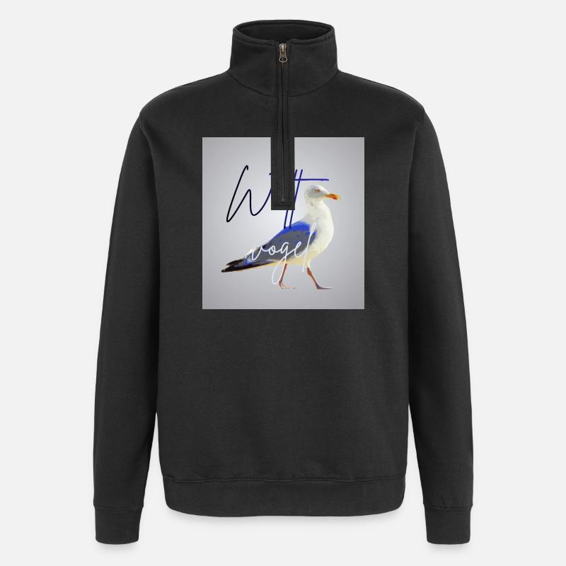 Wattvogel_3 - Sweat à zip 1/4 - noir