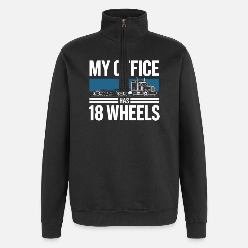 Chauffeur de camion Camion Diesel - Sweat à zip 1/4 - noir