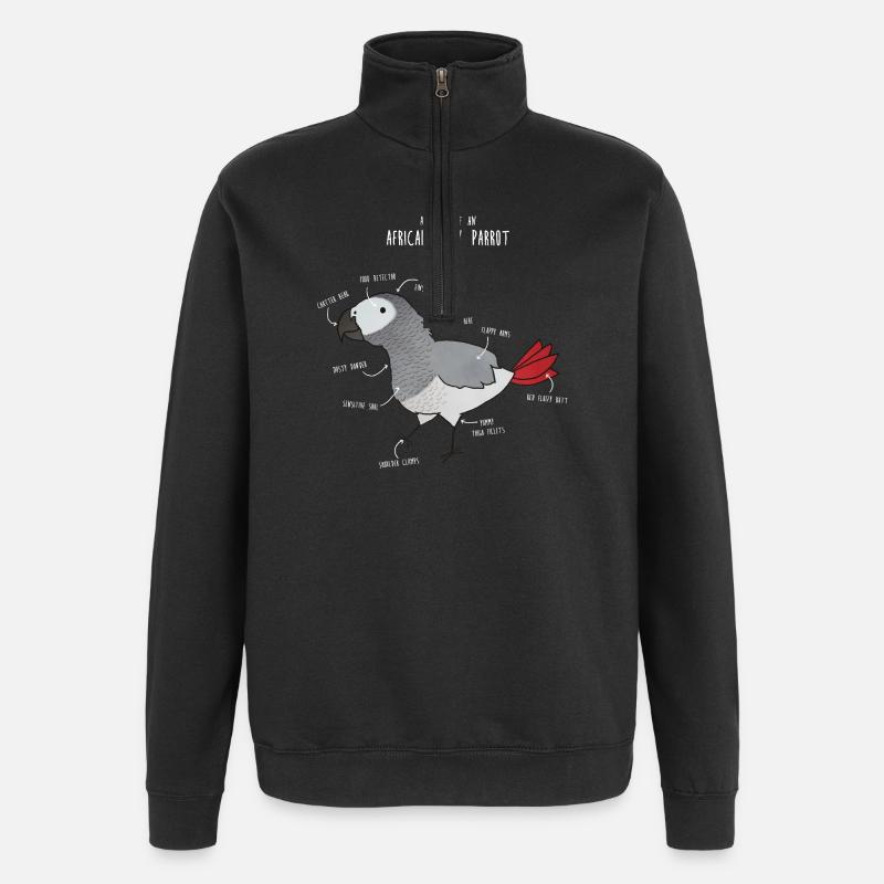 Anatomie du python royal - Sweat à zip 1/4 - noir