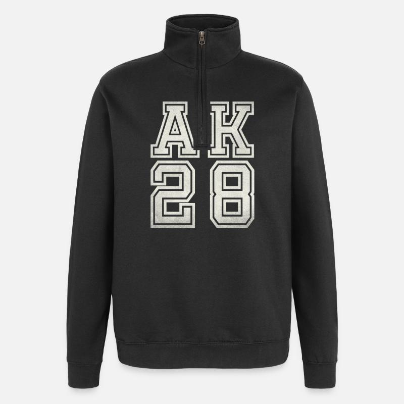 AK28 - Sweat à zip 1/4 - noir
